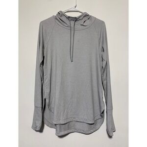 Athleta Women Size M Gray Uptempo Hoodie Sweatshirt 382882
